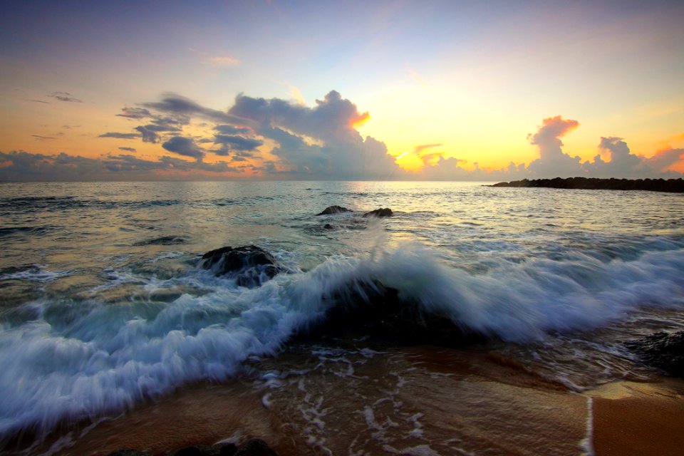 Beach Clouds Dawn
