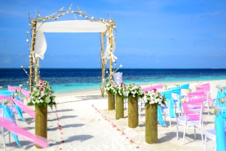 Beach Wedding Blue photo