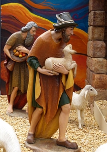 Nativity scene advent decoration photo
