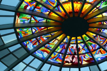 Stained Glass Ceiling During Daytime photo