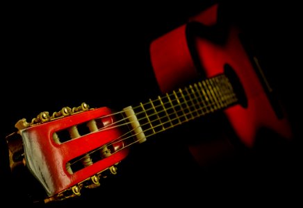 Black And Red Classic Guitar