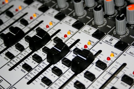 Closeup Shot Of Music Mixer photo