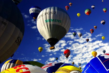 Gray And White Hot Air Balloon