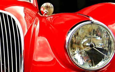 Red And Silver Car