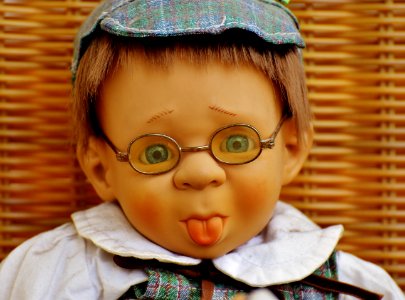 Doll Wearing Eyeglasses photo