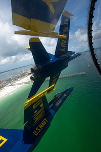 Demonstration team air show cockpit view