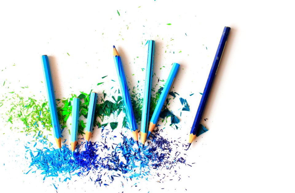 Blue And Purple Color Pencils