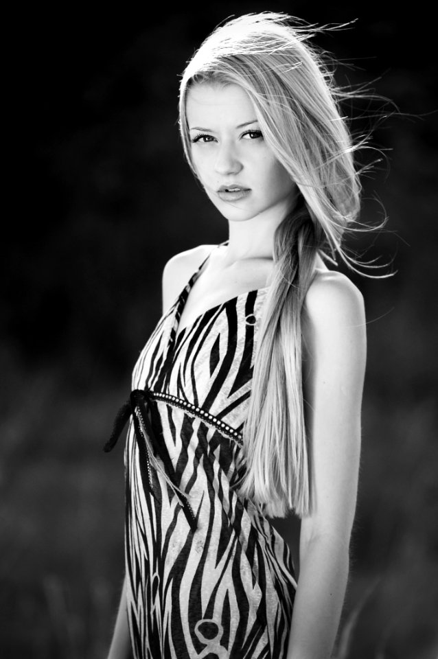 Grayscale Photo Of Woman Posing