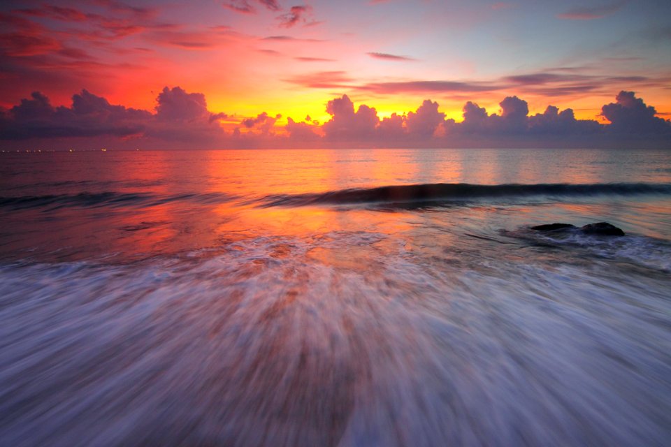 Beach Clouds Dawn photo