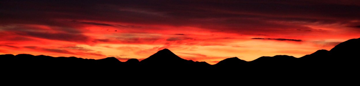Silhouette Of Mountains During Dawn