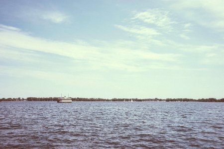 Boat Ferry Clouds