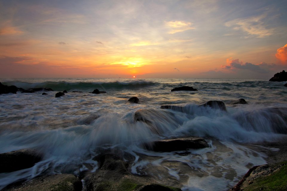 Beach Clouds Dawn photo