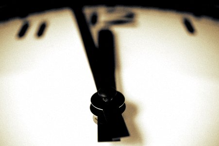 Black-and-white Blur Clock photo