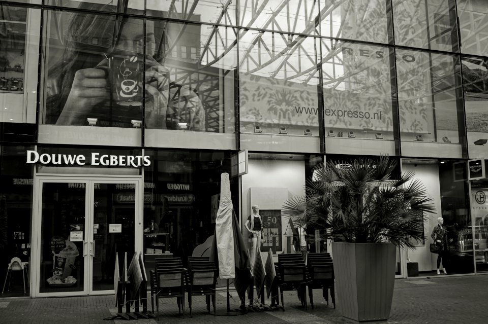 Bar Black-and-white Building