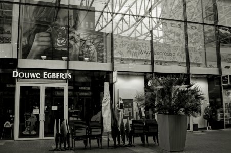 Bar Black-and-white Building