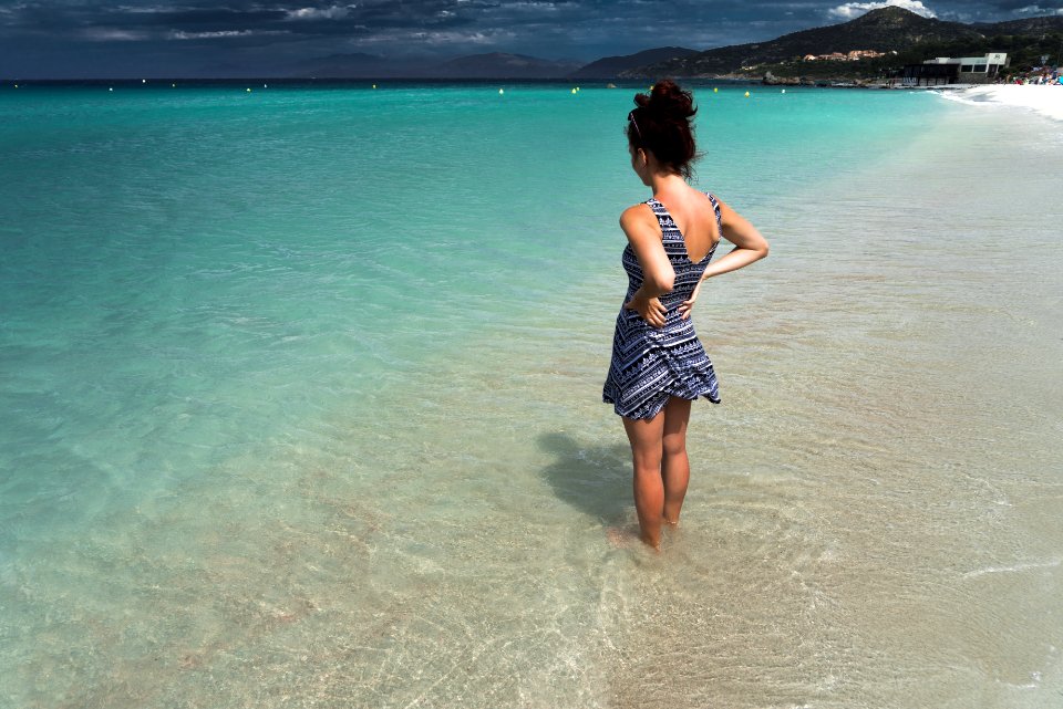 Beach Clouds Girl