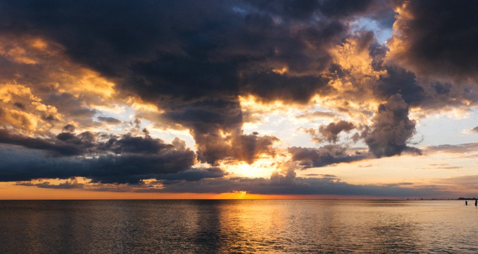 Beach Clouds Dawn photo