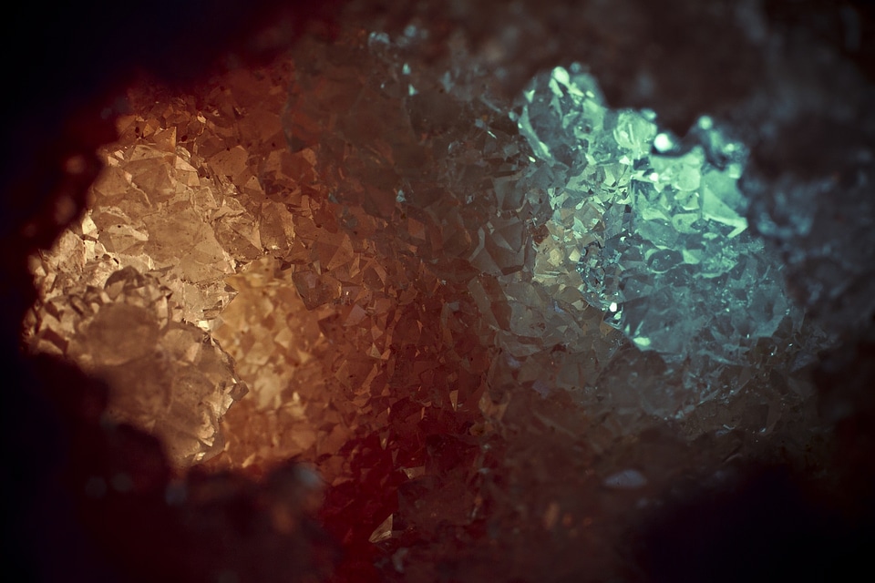 Turquoise gems macro