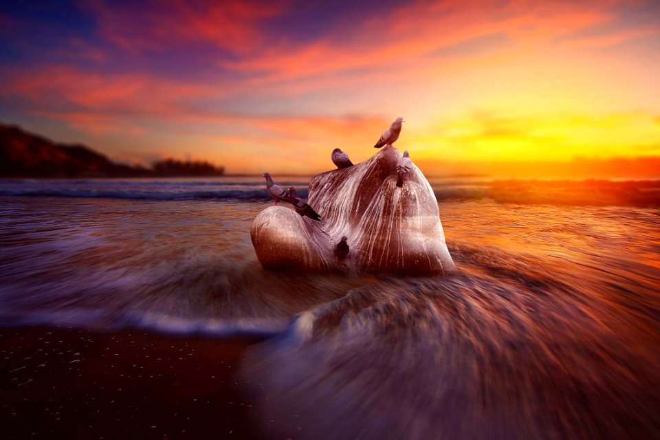 Sky Wave Water Shore