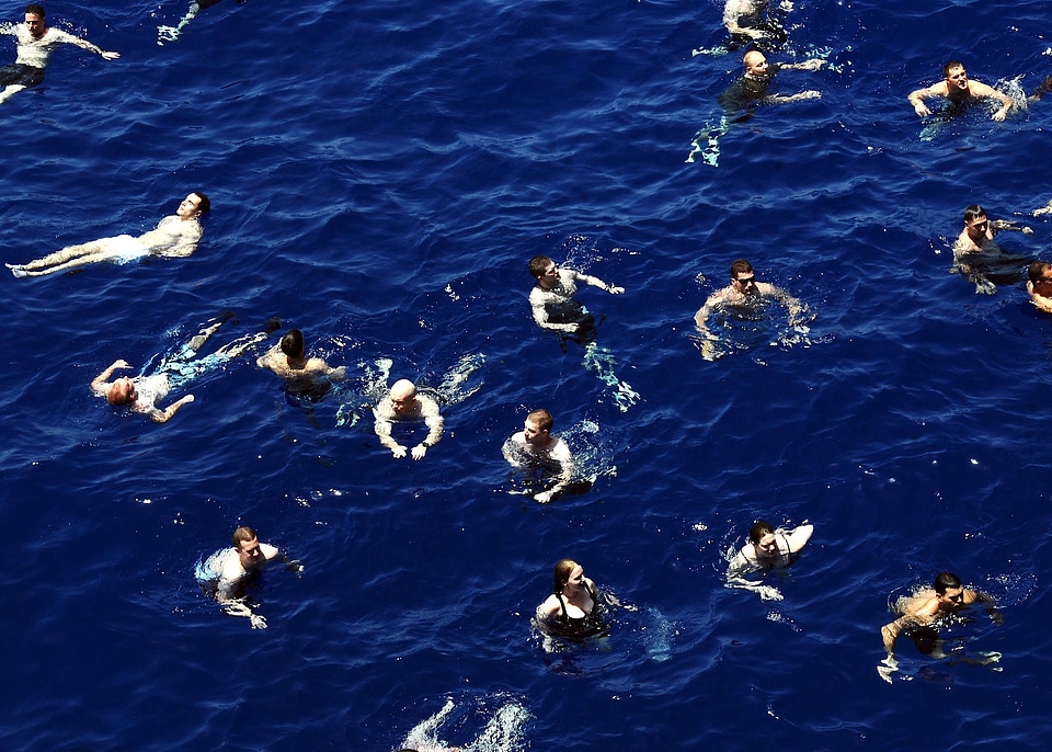 Men swimming recreation