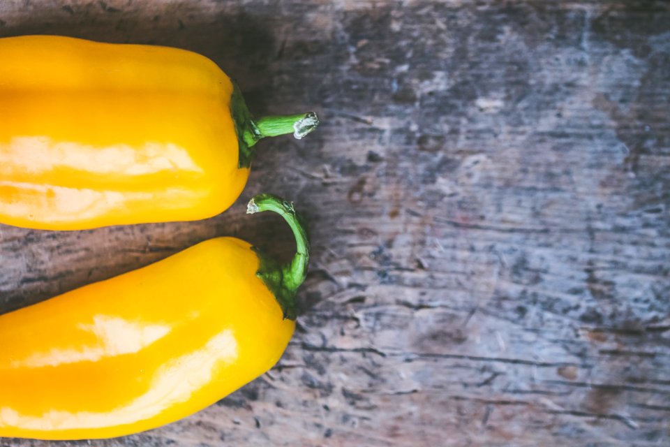 Two Yellow Chili Peppers
