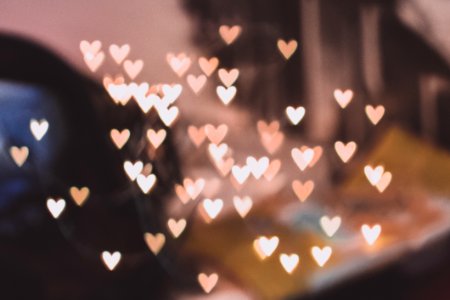 Photo Of Pink Hearts Overlay