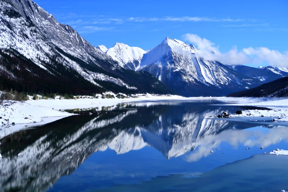 Reflection Nature Mountainous Landforms Mountain photo