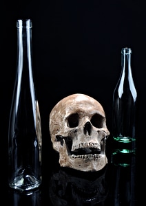 Dark composition bottle photo