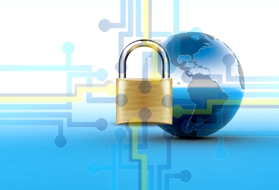 Yellow Text Lock Padlock