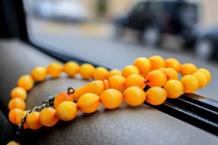 Yellow Orange Amber Bead