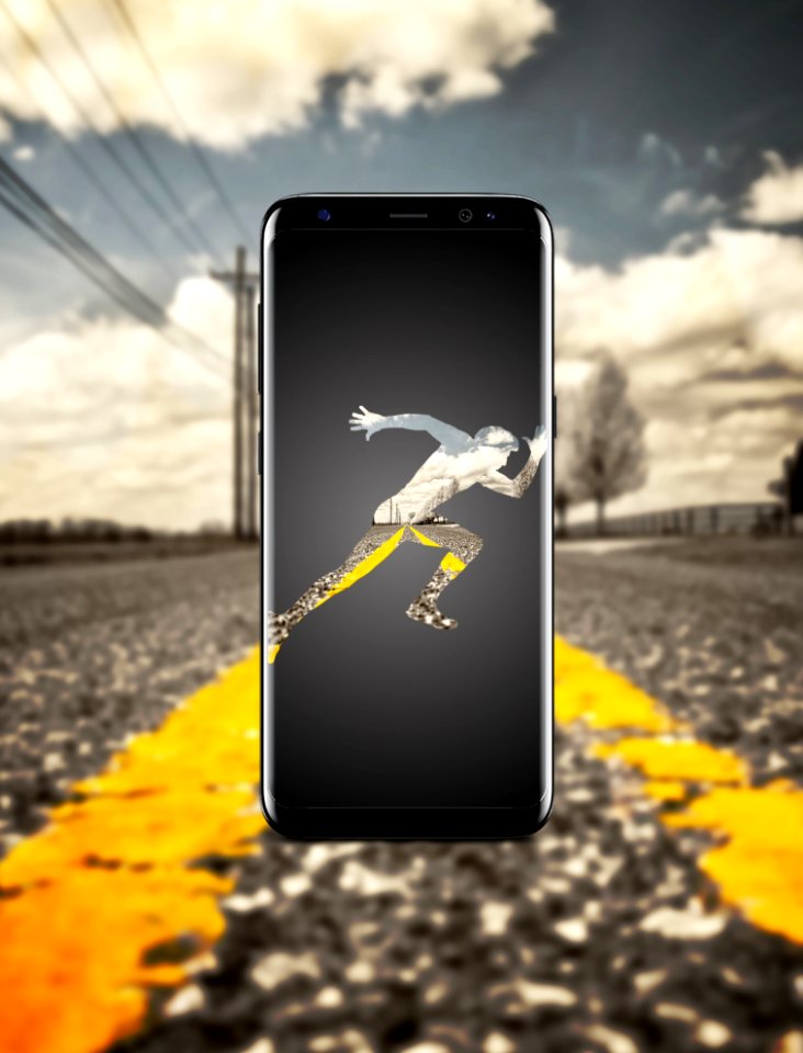 Yellow Technology Gadget Mobile Phone