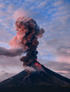Photography Of Erupting Volcano photo