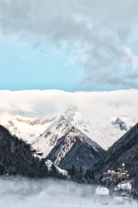 Structural Shot Of Snowy Mountain