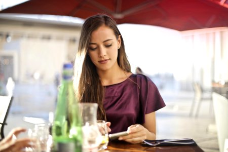 Woman Sitting On Chair photo