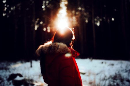 Woman In Red Coat Photo Shot During Daylight