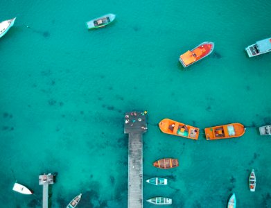 Aerial View Of Boat Dock