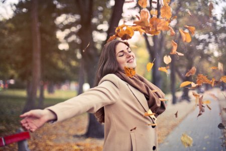 Woman In Brown Coat