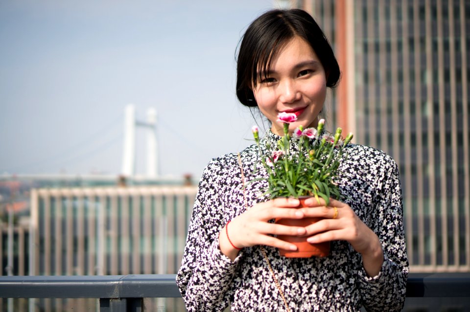 Asian Girl Flower