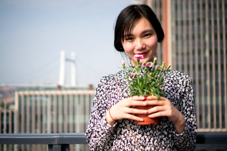 Asian Girl Flower