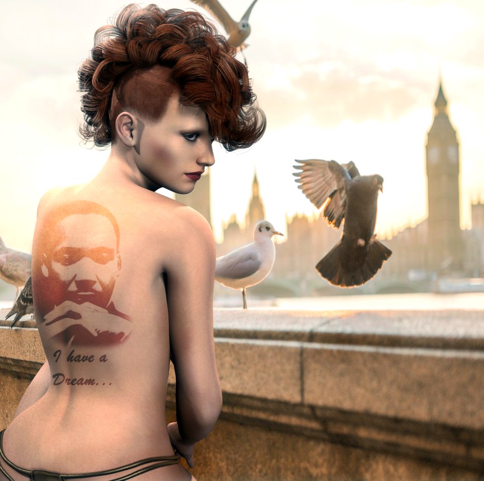 Girl Cg Artwork Brown Hair Chest