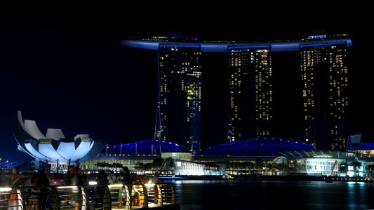 Cityscape Reflection Metropolis Night photo