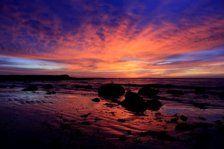 Sky Horizon Sea Afterglow