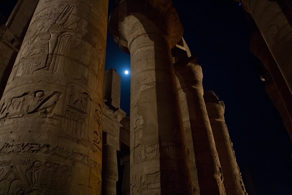 Nighttime moon luxor