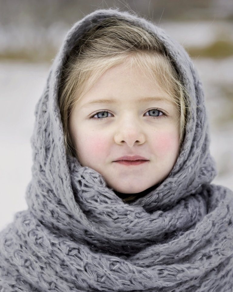 Human Hair Color Girl Child Scarf