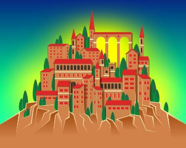 Landmark Illustration Art Elevation