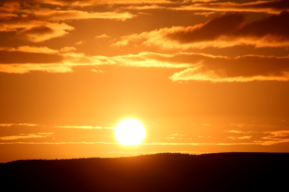 Sky Afterglow Horizon Sun