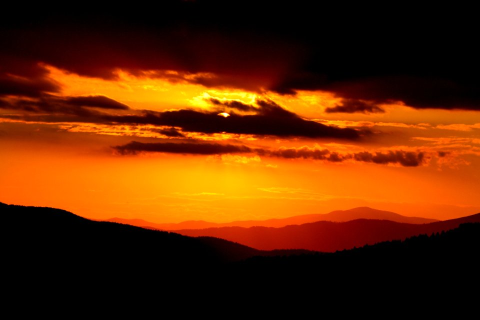 Sky Afterglow Horizon Red Sky At Morning