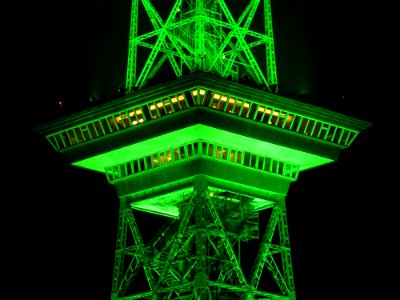 Green Light Night Neon photo