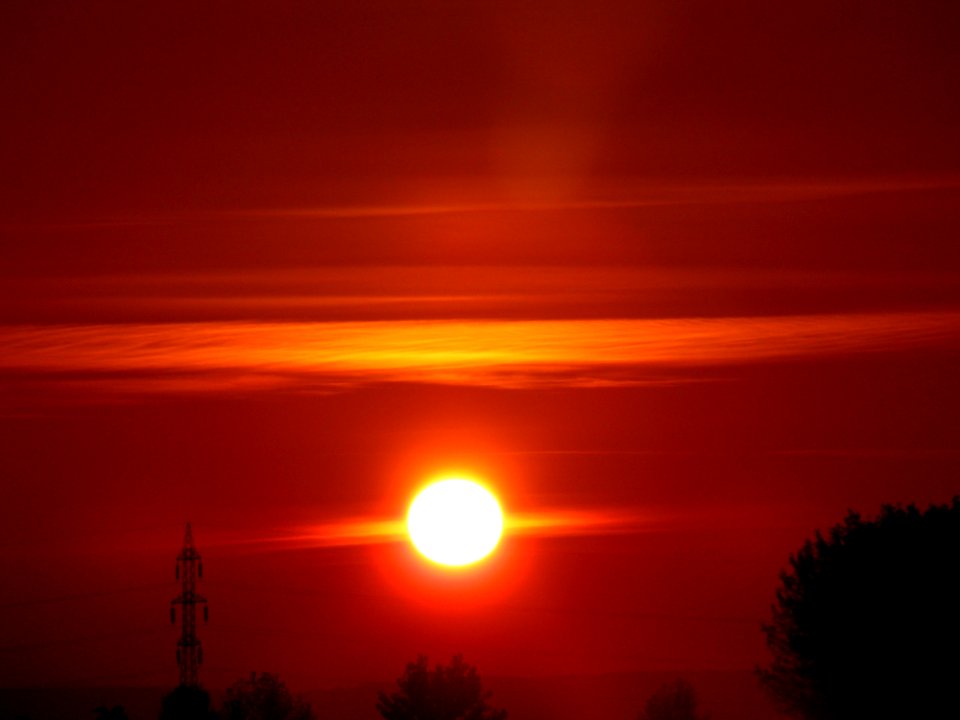 Sky Afterglow Red Sky At Morning Sun