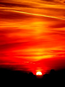Sky Red Sky At Morning Afterglow Horizon